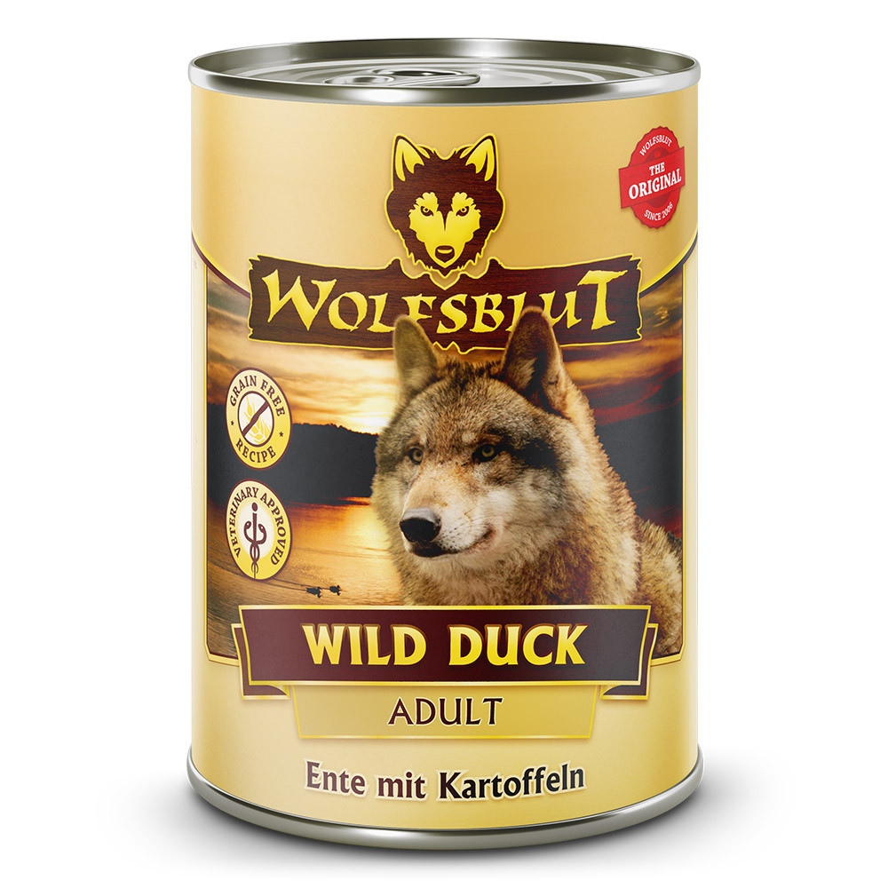 WOLFSBLUT Wild Duck Duck with potatoes - vlhké krmivo pro psy - 395g - foto 1