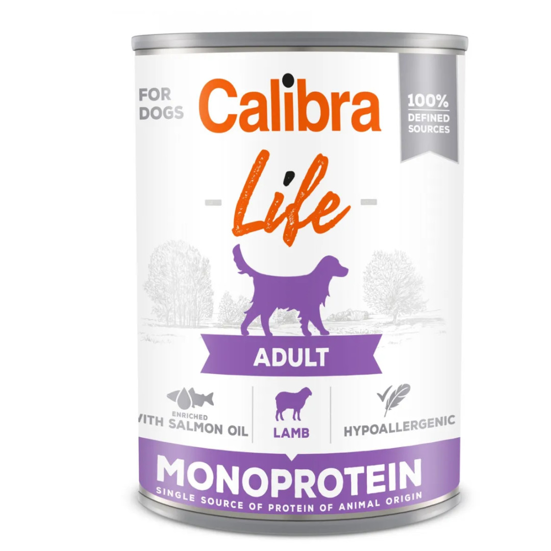 CALIBRA Dog Life Adult Monoprotein Jehněčí - mokré krmivo pro psy - 12x400g - foto 1