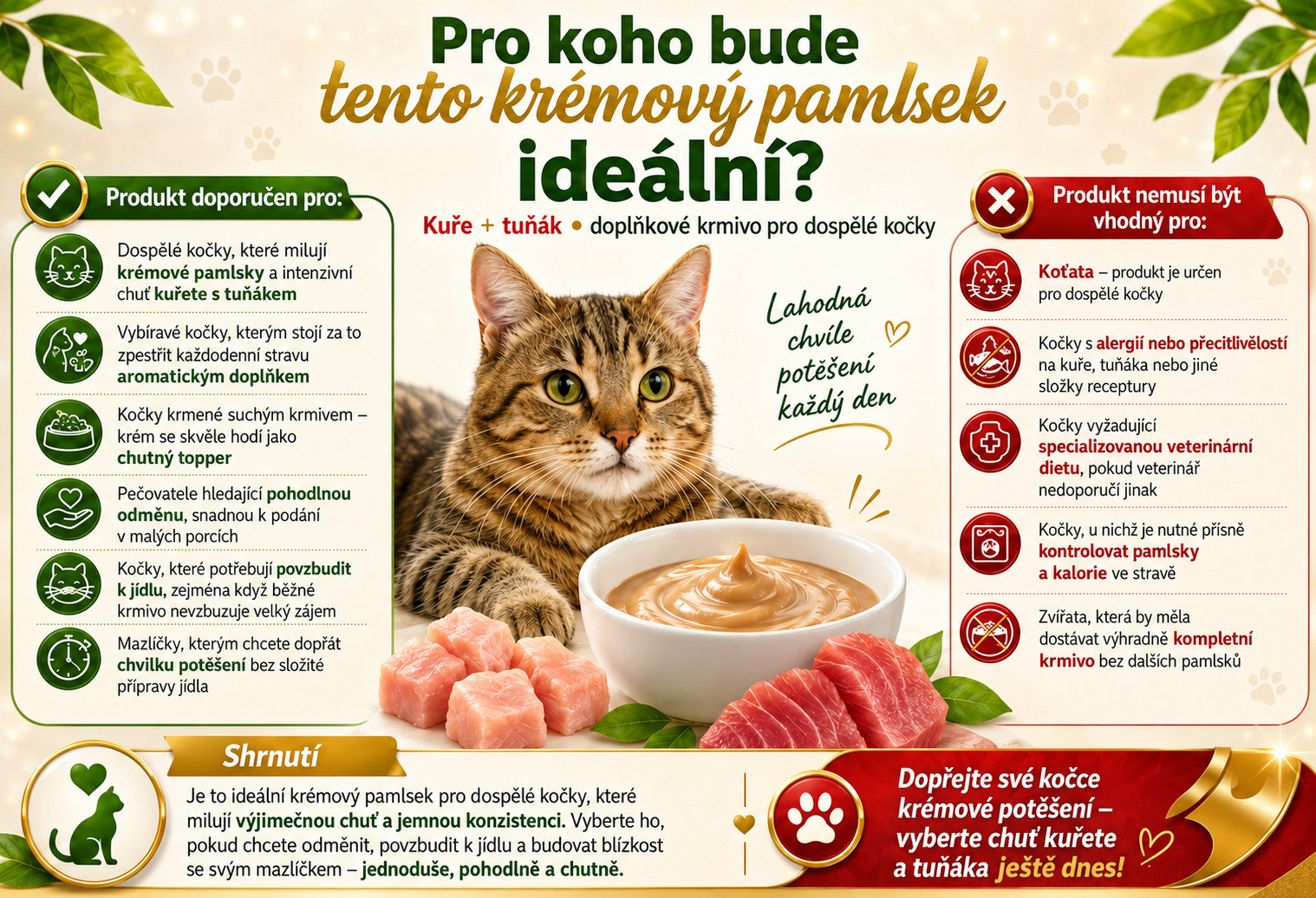 FARMINA N&D Prime Cat Cream s kuřecím masem a tuňákem pro dospělé kočky – pamlsek pro kočky – 4 × 15 g - foto 2