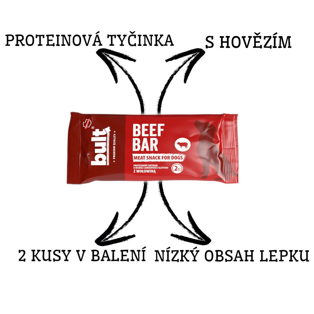 BULT Bar Proteinová tyčinka MIX 4 příchutí – pochoutka pro psy – 4x75g - foto 8