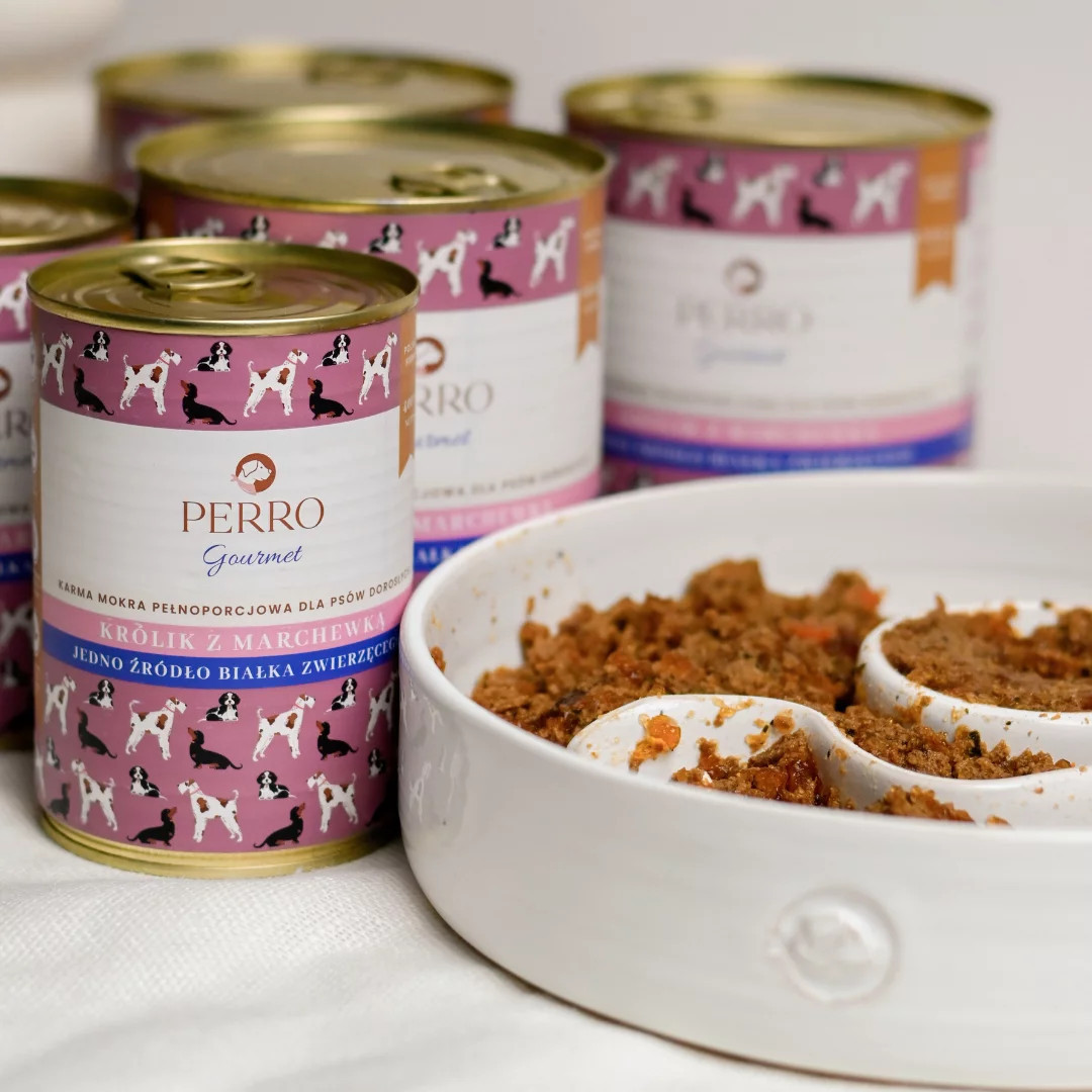 PERRO Gourmet Mono Rabbit with carrot - vlhké krmivo pro psy - 400g - foto 1