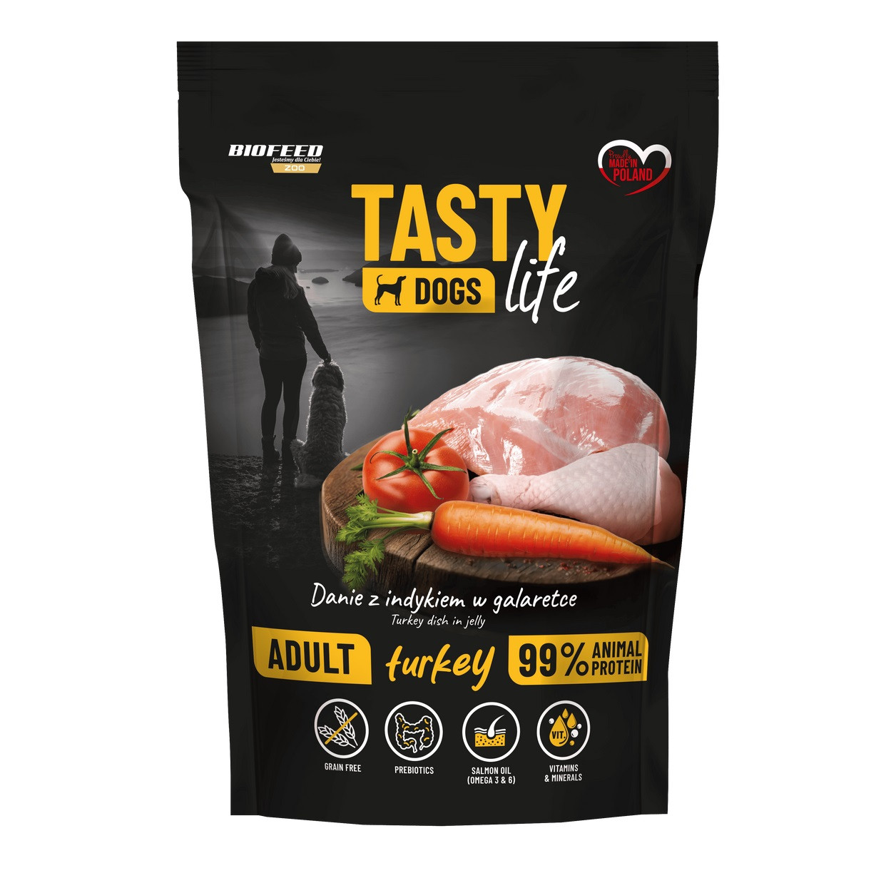 BIOFEED Tasty Dogs Life Turkey - vlhké krmivo pro psy - 500g - foto 2