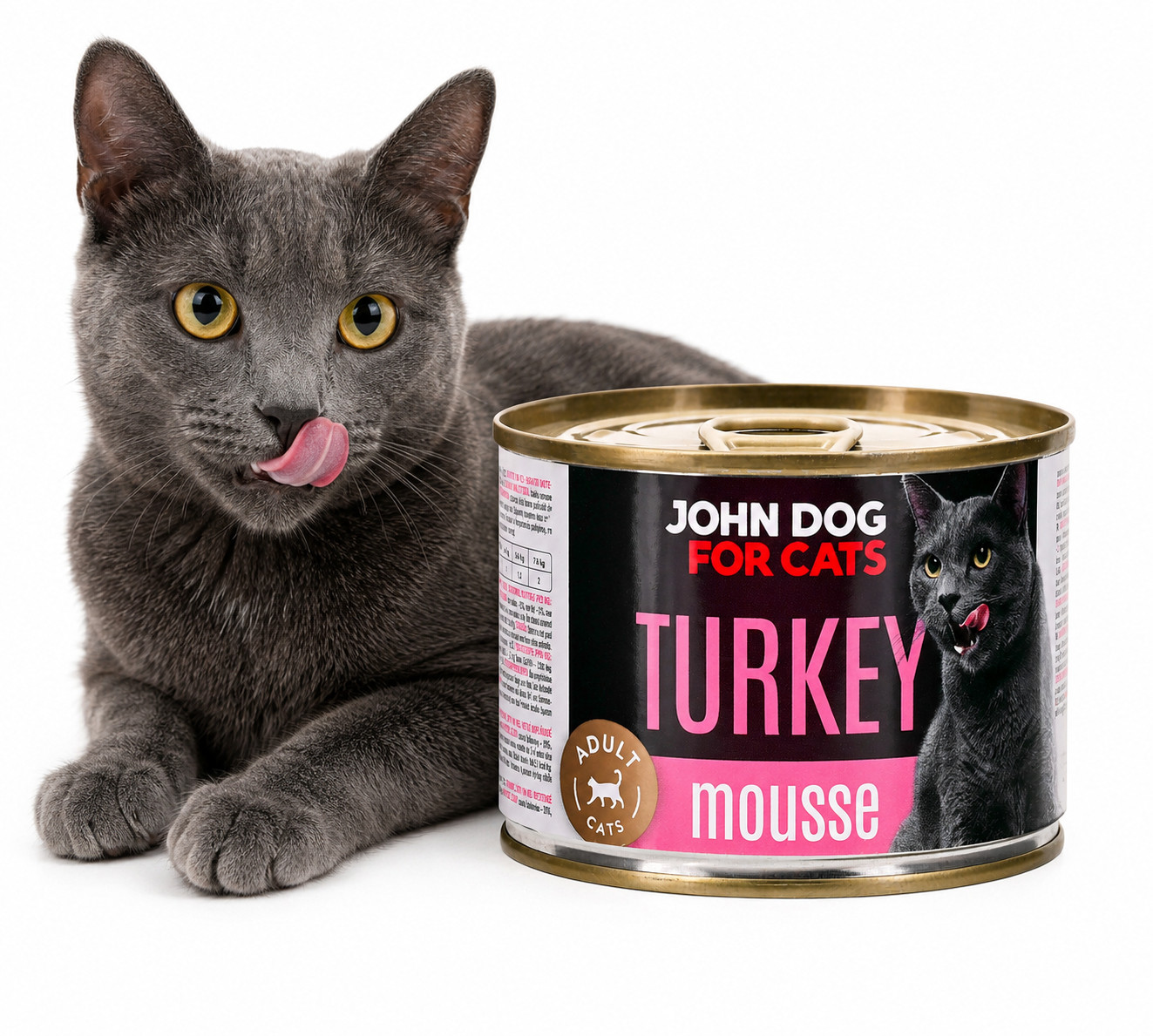JOHN DOG For cats Mousse Mono Turkey - mokré krmivo pro kočky - 200g - foto 3