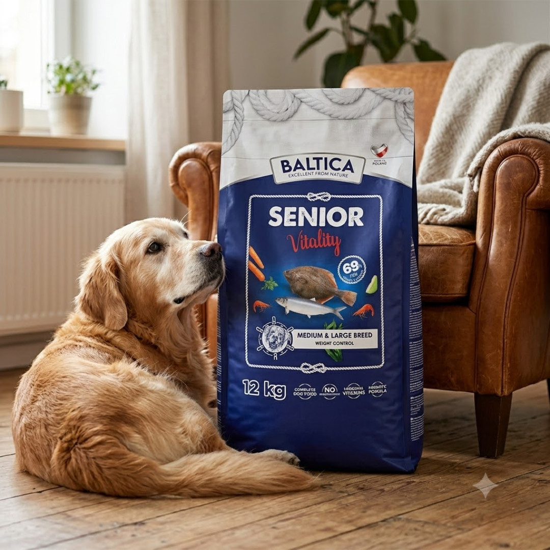 BALTICA Excellent Senior Vitality Mono Baltic fish Medium and large breeds - suché krmivo pro psy - 12kg - foto 2