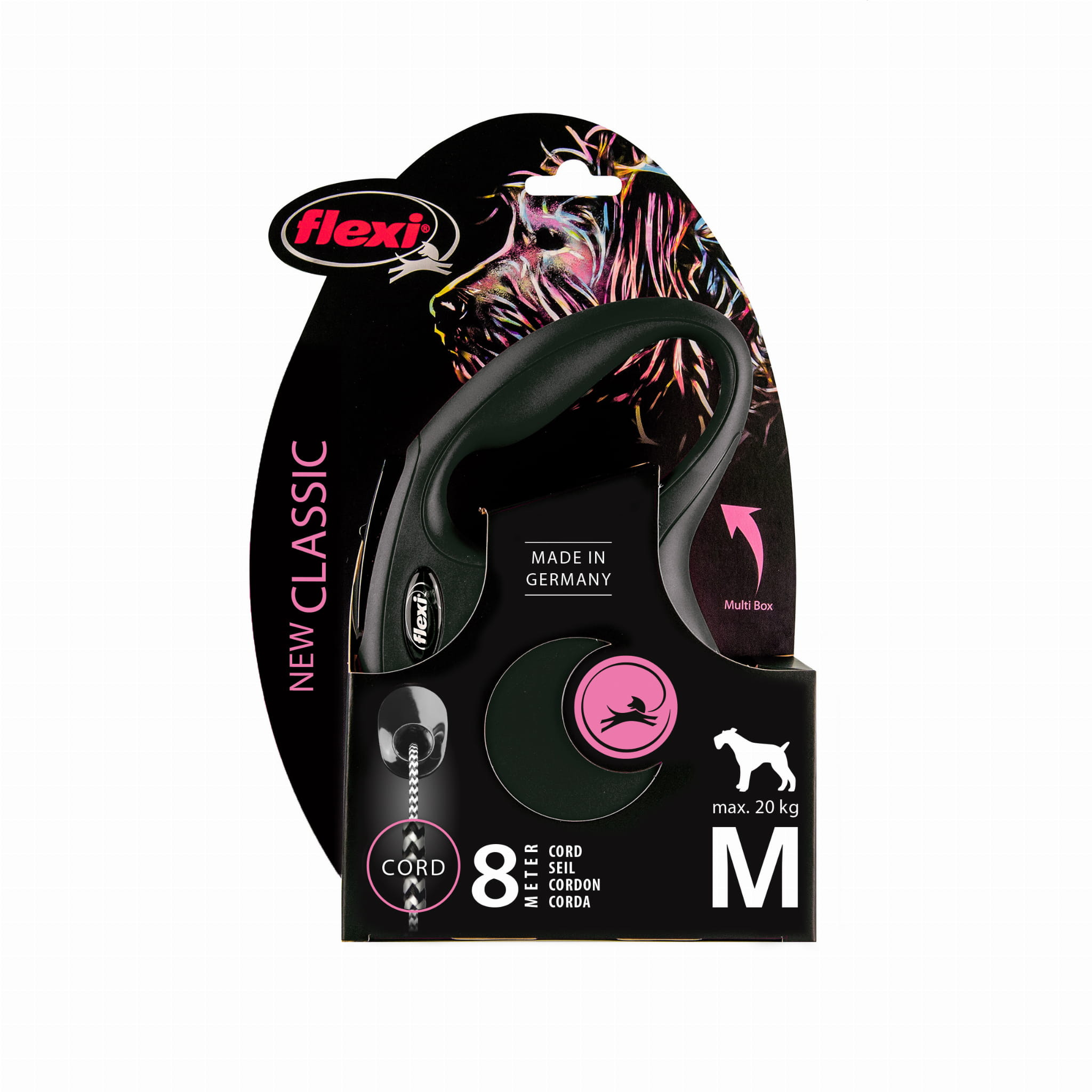Flexi New CLASSIC 8 m Černá Pes Zatahovací vodítko - foto 2