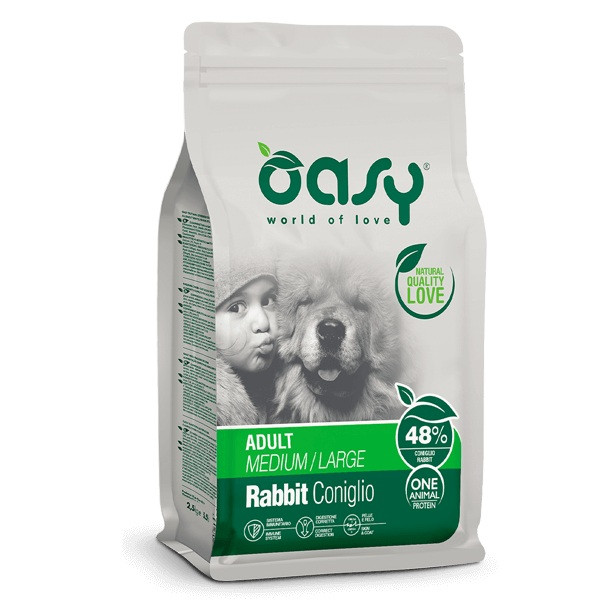 OASY One Animal Protein Adult Medium/Large Rabbit - suché krmivo pro psy - 12kg - foto 1