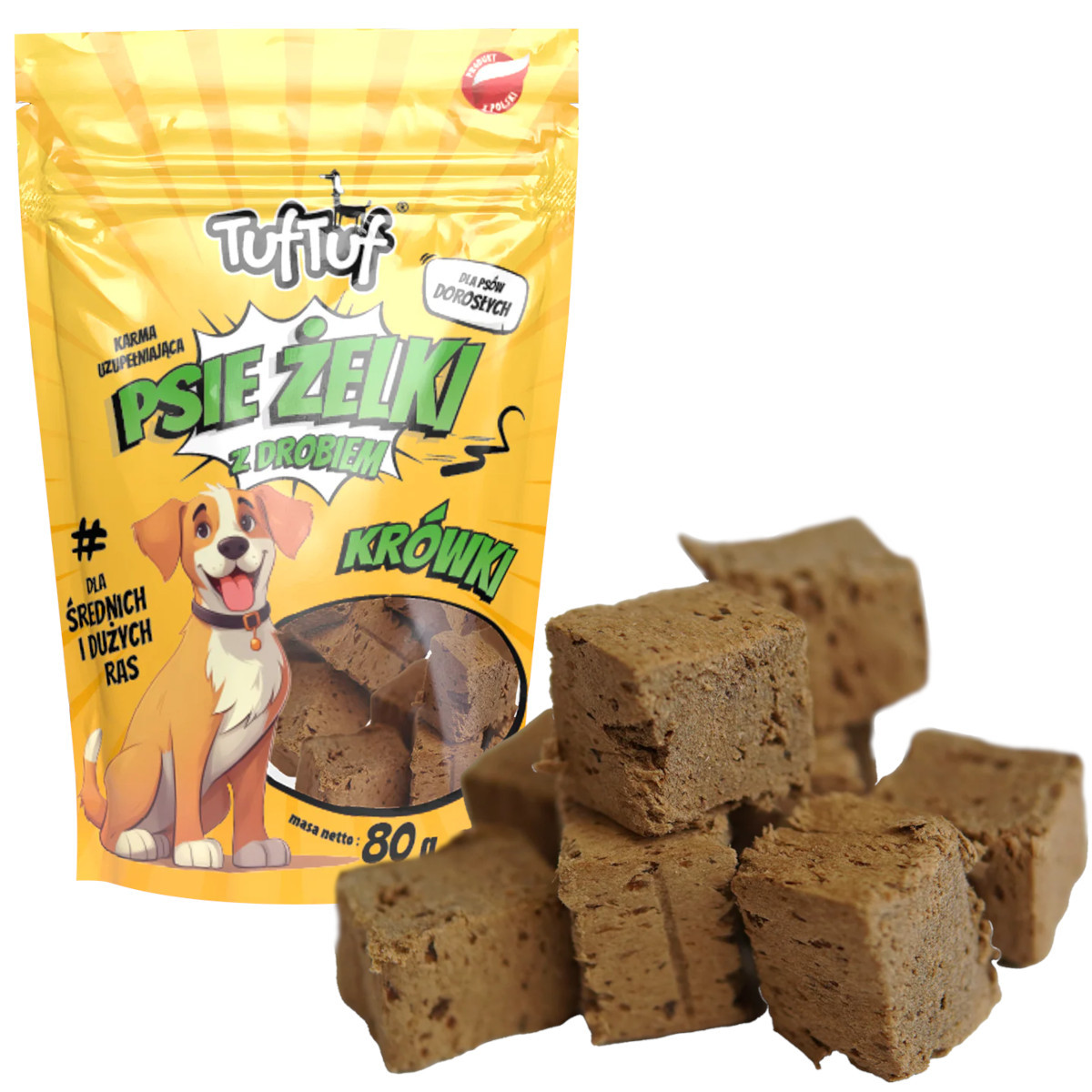 TUF TUF Dog Jelly - fudge MIX 3 příchutě - pamlsek pro psy - 12x80g - foto 1