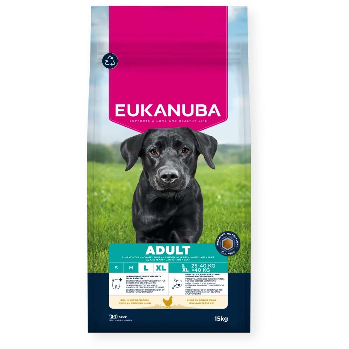 EUKANUBA Adult L XL Rich in chicken - suché krmivo pro psy - 15kg - foto 1