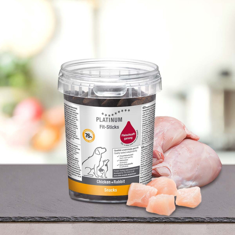 PLATINUM Fit-Sticks Chicken+Rabbit - pamlsek pro psa - 300g - foto 1