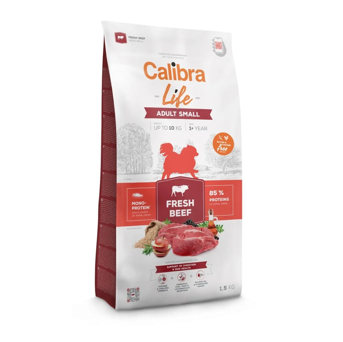 CALIBRA Dog Life Adult Small Fresh Beef - suché krmivo pro psy - 1,5kg - foto 1