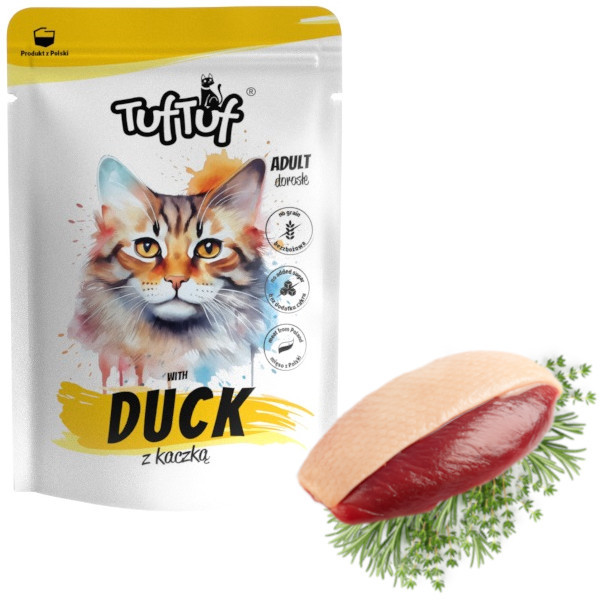 TUF TUF with duck - mokré krmivo pro kočky - 100g - foto 3