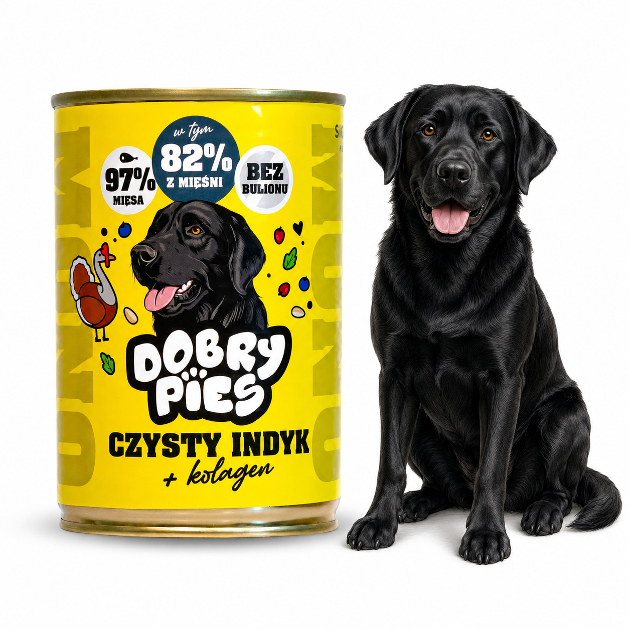 DOBRY PIES Mono Čistá krůta + kolagen – vlhké krmivo pro psa – 24x400g - foto 4