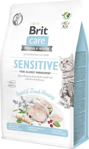 BRIT Care Grain-Free Adult Insect&Herring Sensitive - suché krmivo pro kočky - 400g - foto 1