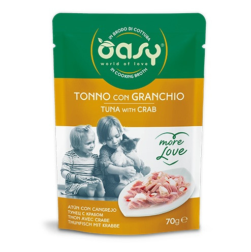 OASY More Love Tuna with crab - mokré krmivo pro kočky - 70g - foto 1