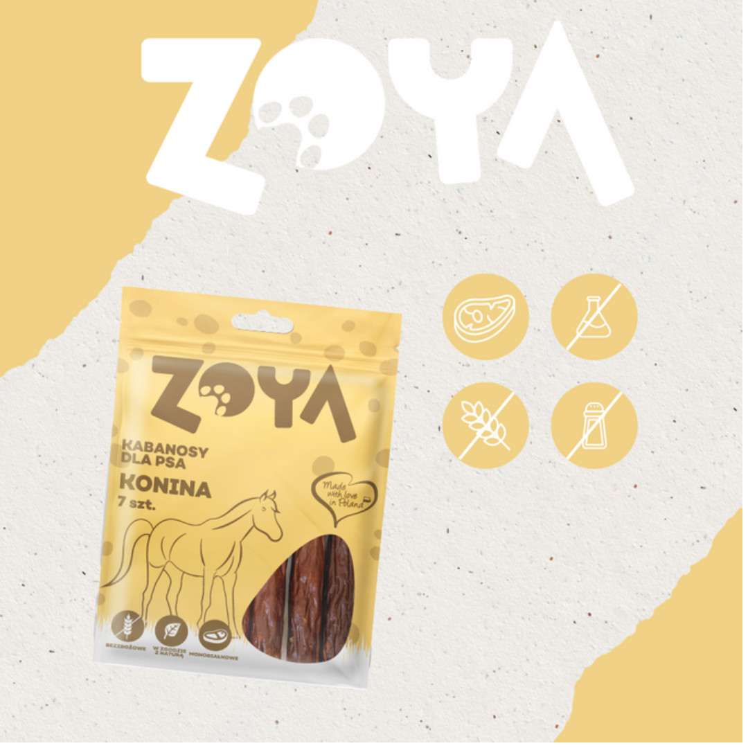 ZOYA Horse meat sausages - pamlsek pro psa - 7 ks - foto 2