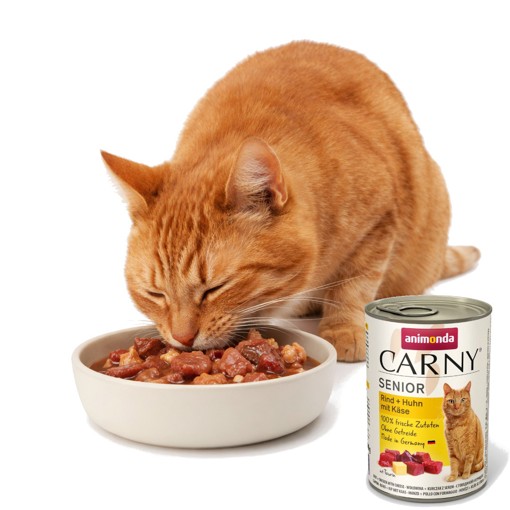 ANIMONDA Carny Senior hovězí, kuřecí se sýrem – mokré krmivo pro kočky – 400 g - foto 3