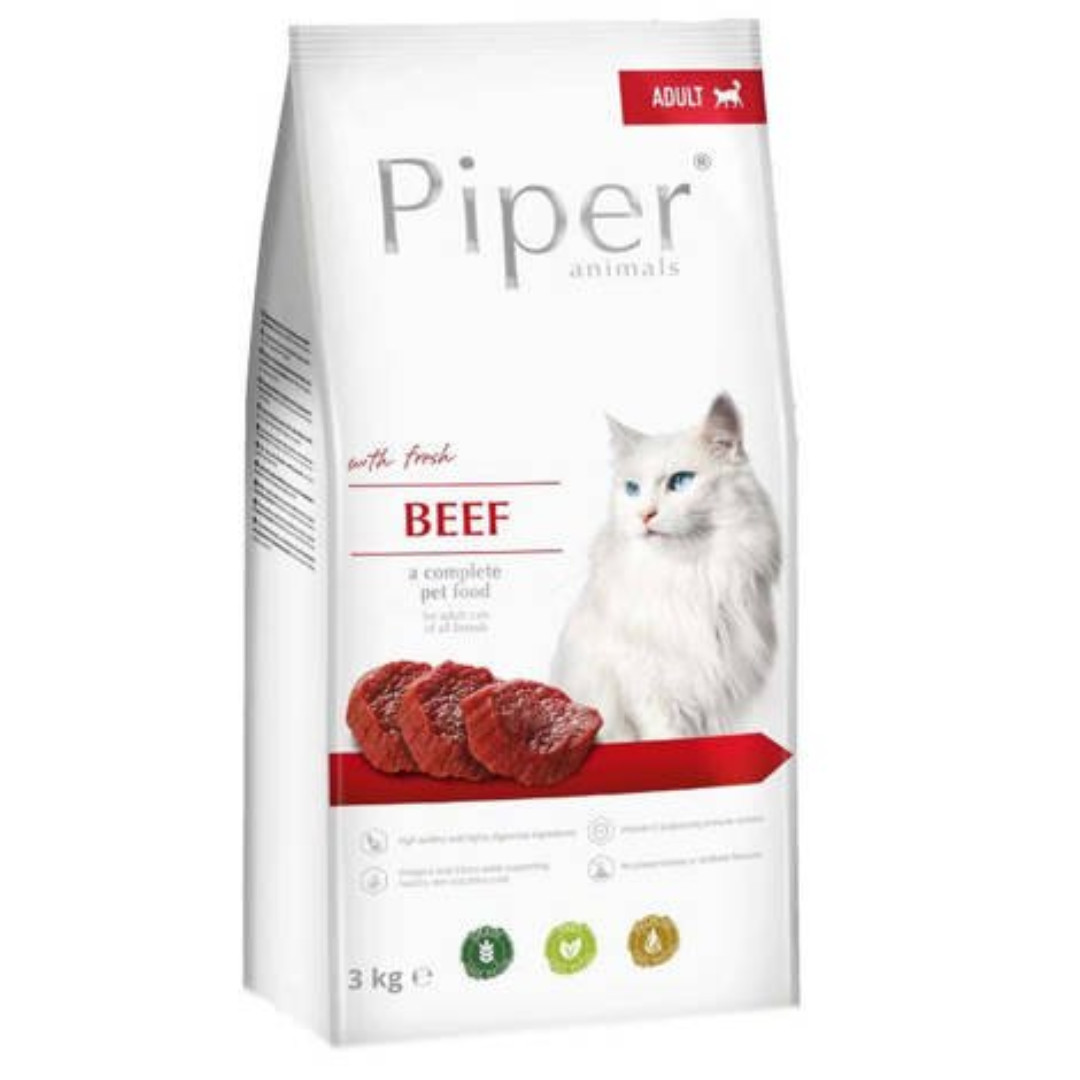 DOLINA NOTECI Piper Animals with beef - Suché krmivo pro kočky - 3 kg - foto 1
