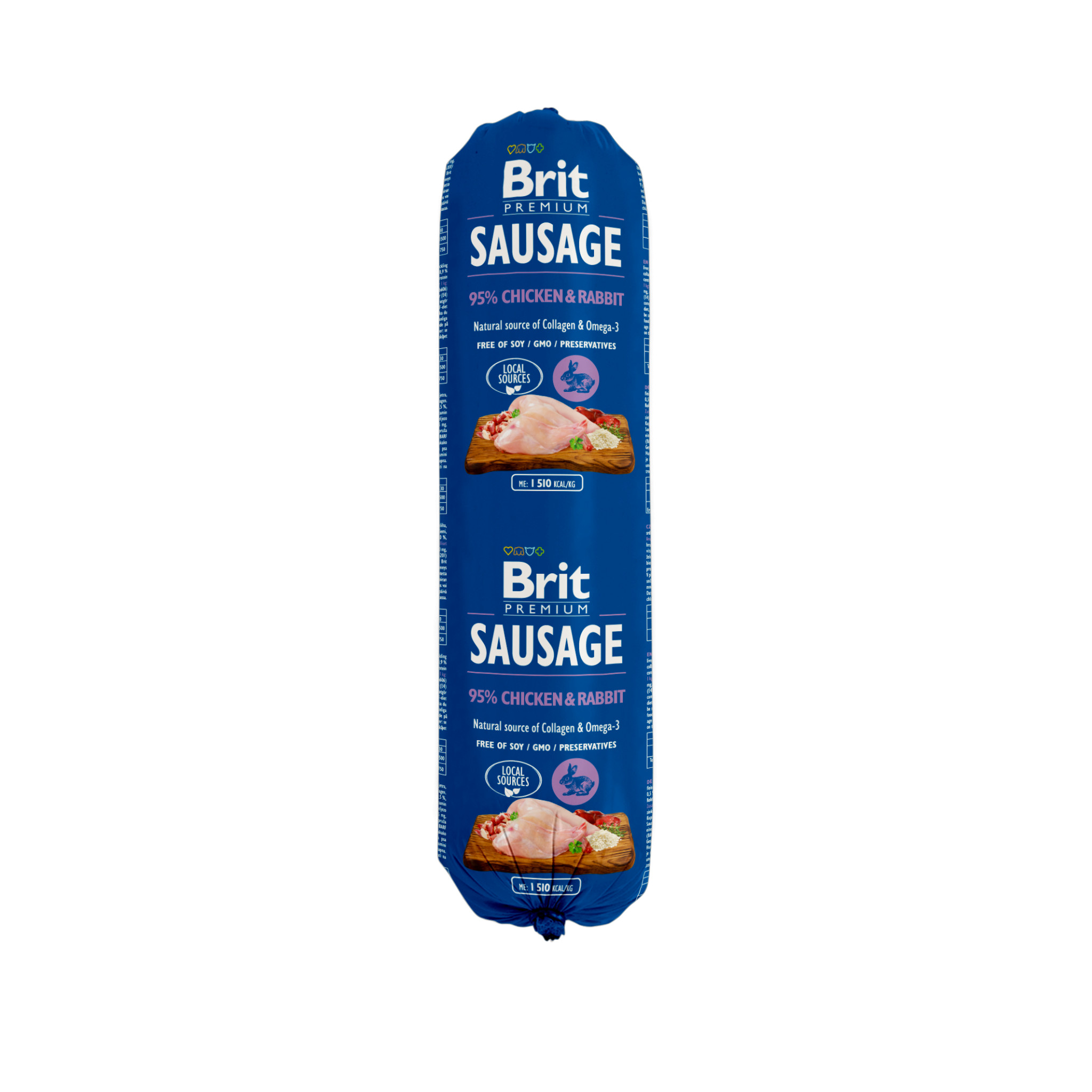 BRIT Premium Sausage Kuře a králík - mokré krmivo pro psa - 800g - foto 1