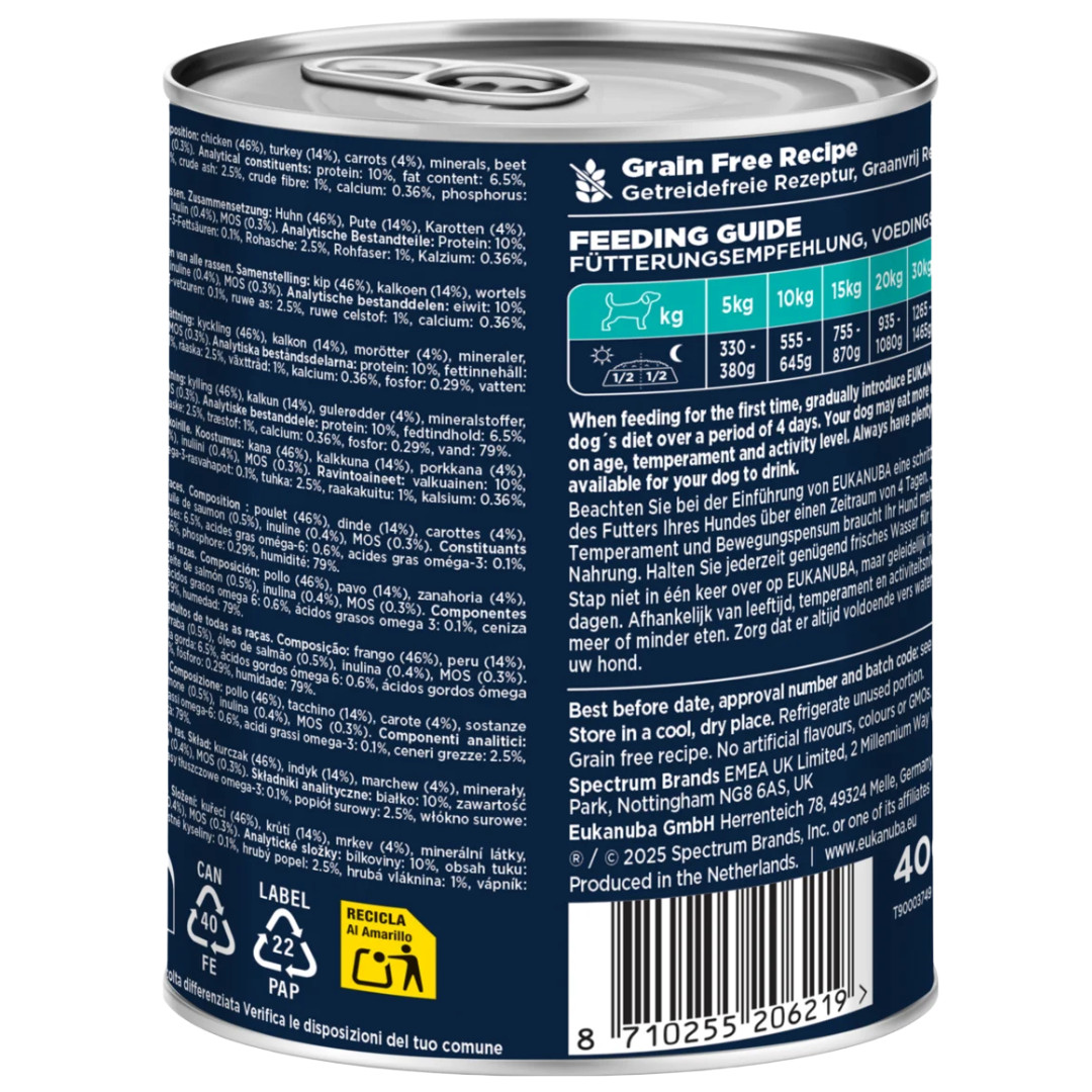 EUKANUBA Life Care Rich in turkey and carrots - vlhké krmivo pro psy - 400g - foto 2