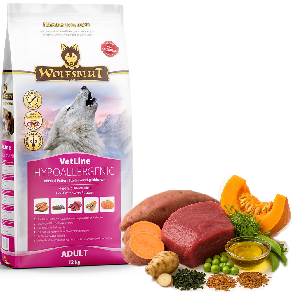 WOLFSBLUT VetLine Hypoallergenic Horse - suché krmivo pro psy - 12kg - foto 6