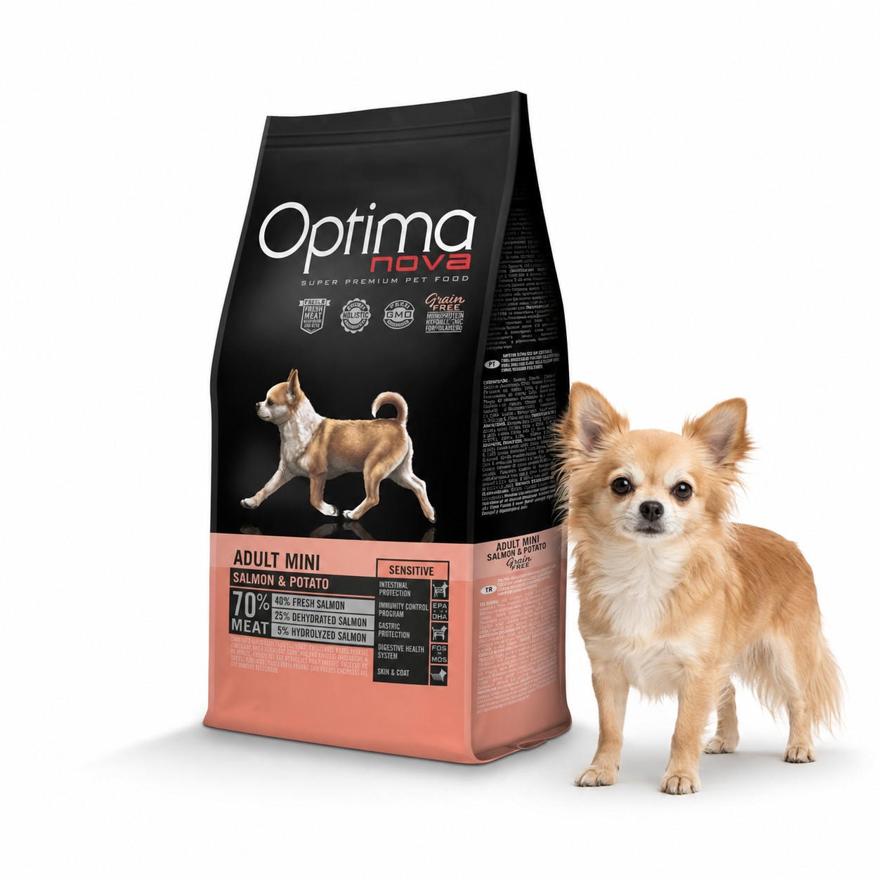 OPTIMANOVA Adult Mini Sensitive Salmon & Potato - suché krmivo pro psy - 6kg - foto 3