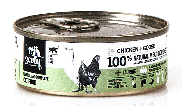 3COTY Chicken with goose - mokré krmivo pro kočky - 12x80g - foto 9
