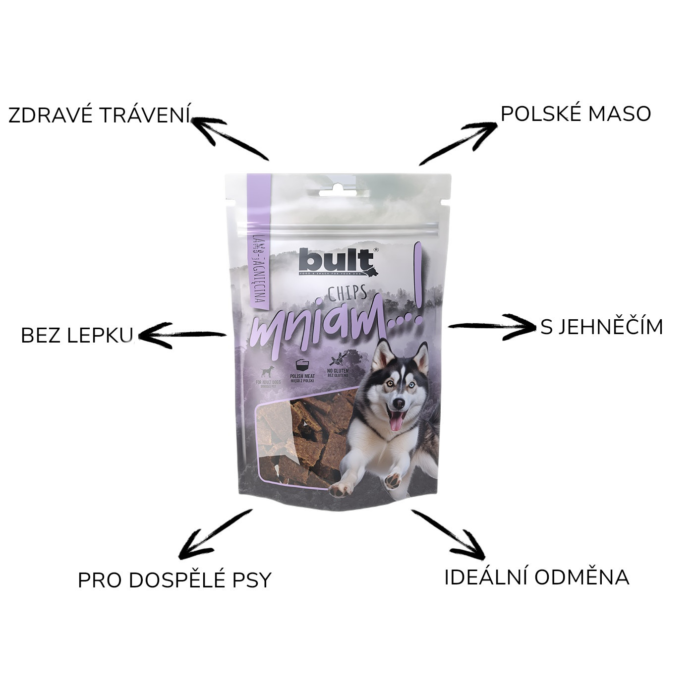 BULT Chipsy MIX 4 příchutí – pochoutka pro psy – 4x100g - foto 2