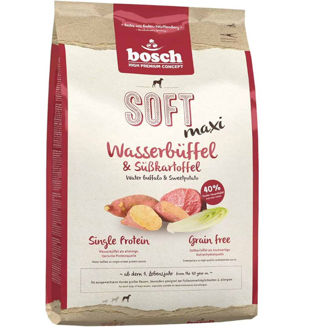 BOSCH SOFT MAXI Vodní buvol Sladké brambory – suché krmivo pro psy – 12,5 kg - foto 1