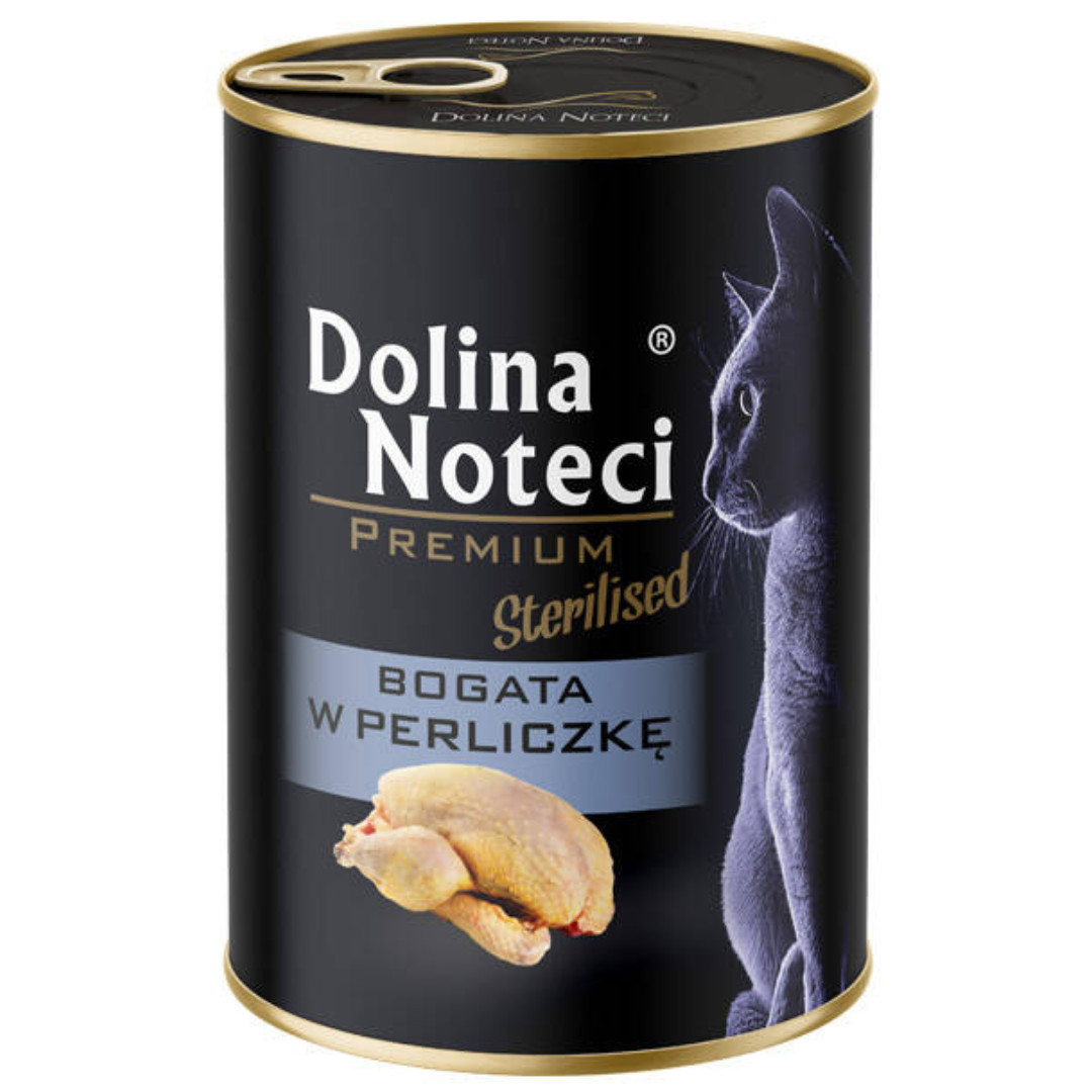 DOLINA NOTECI Premium Sterilised Rich in guinea fowl - mokré krmivo pro kočky - 400g - foto 1