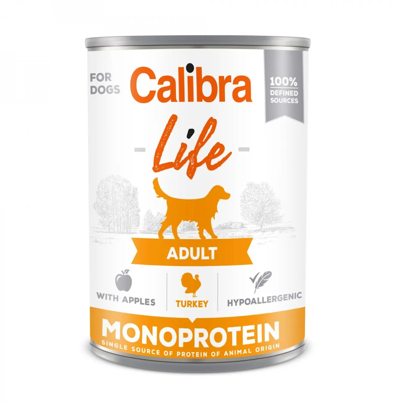 CALIBRA Dog Life Adult Krůta s jablky - mokré krmivo pro psy - 6x400g - foto 1