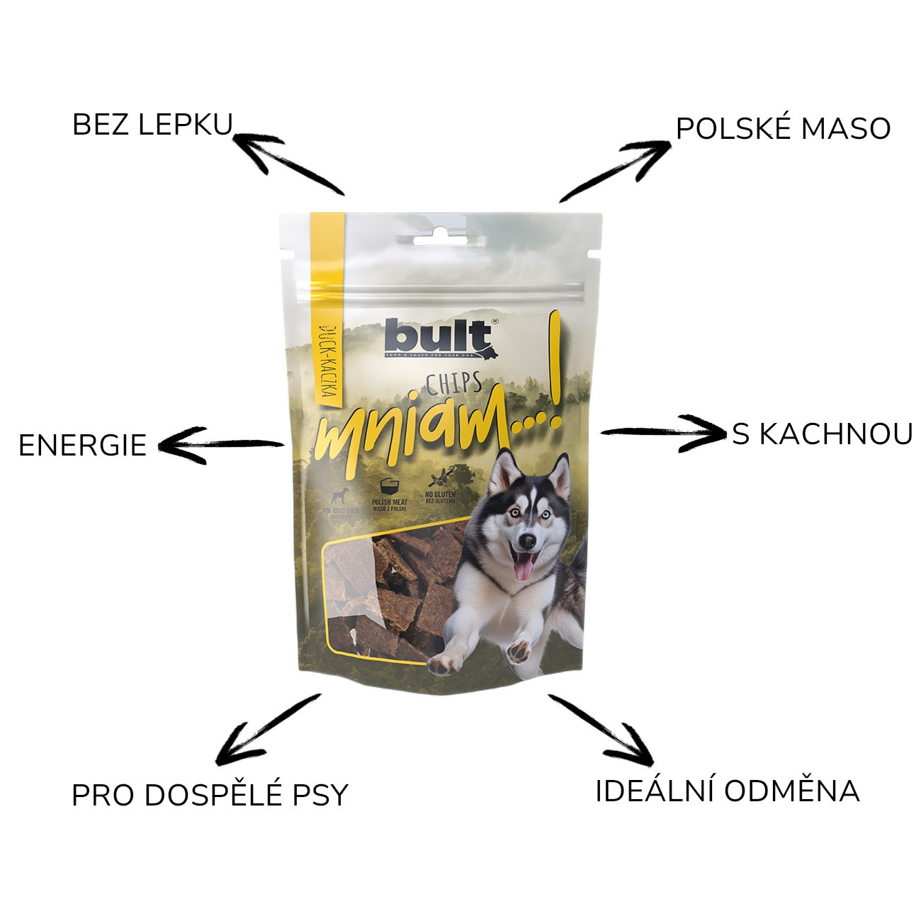 BULT Chipsy MIX 4 příchutí – pochoutka pro psy – 4x100g - foto 4