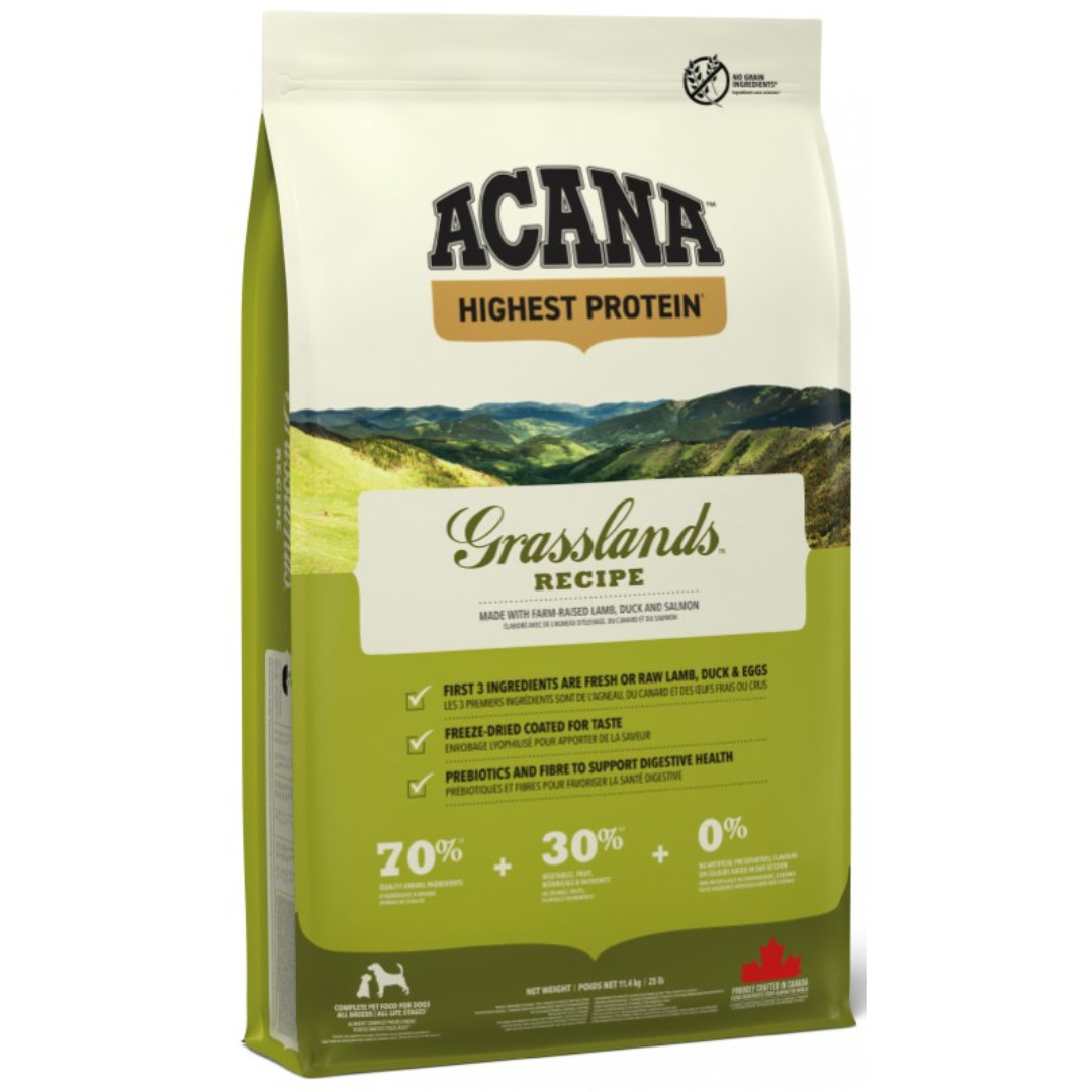 ACANA Highest Protein Grasslands - suché krmivo pro psy - 11,4 kg - foto 1