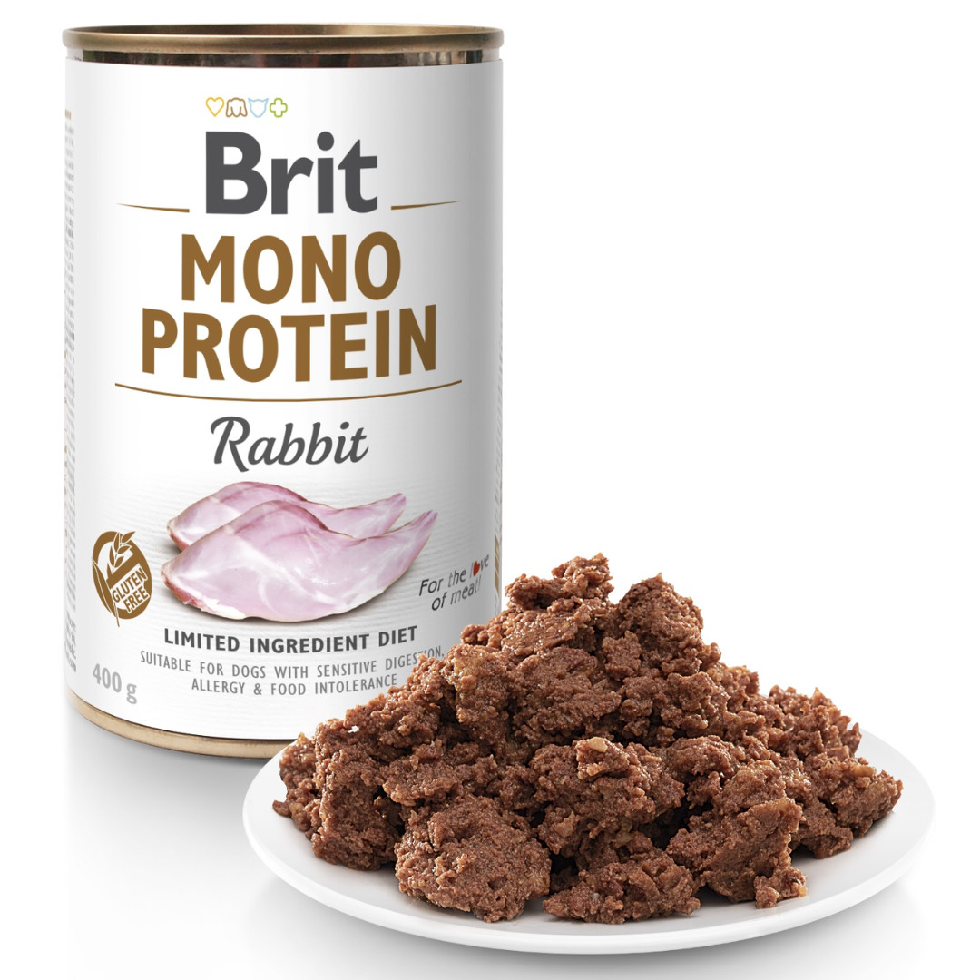 BRIT Mono Protein Rabbit - vlhké krmivo pro psy - 400 g - foto 2