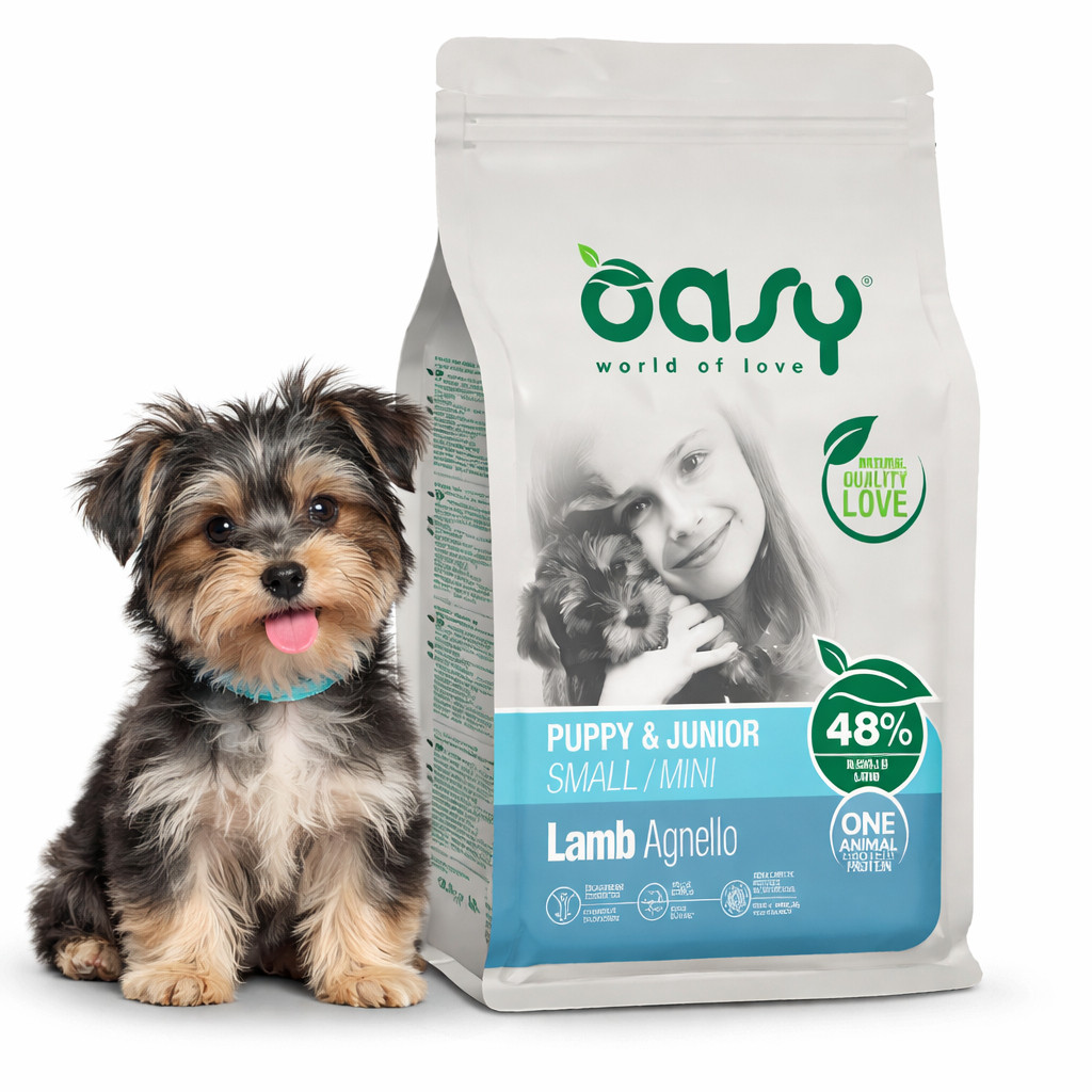 OASY One Animal Protein Puppy & Junior Small/Mini Lamb - suché krmivo pro psy - 2,5kg - foto 2