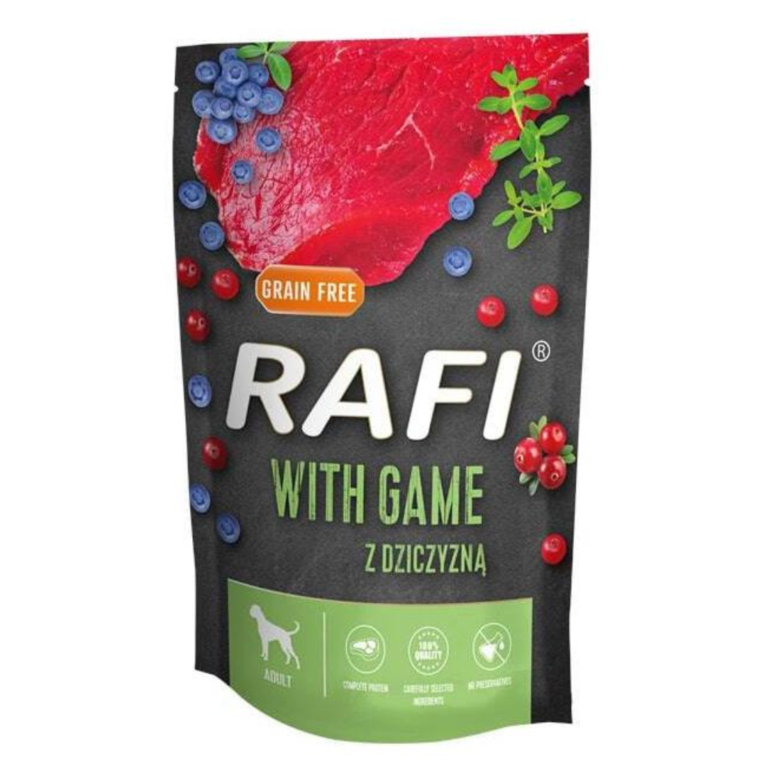 DOLINA NOTECI Rafi Game - vlhké krmivo pro psy - 500g - foto 1
