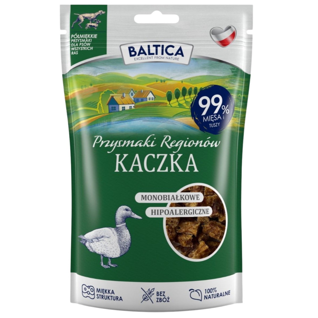 BALTICA Przysmaki regionów Monoprotein Mono Duck - pamlsek pro psa - 80g - foto 1