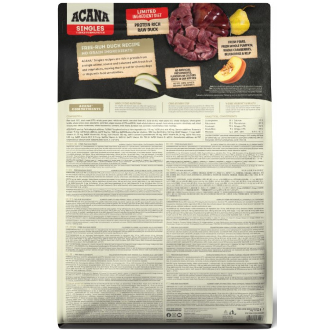 ACANA Singles Free-Run Duck – suché krmivo pro psy – 11,4 kg + DÁREK ZDARMA - foto 5