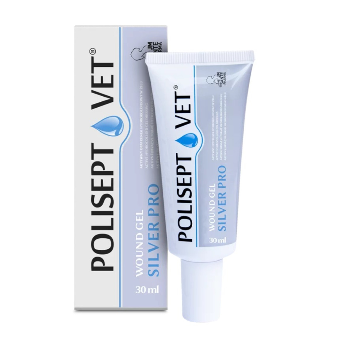JM SANTE Polisept Vet Wound gel Silver Pro - gelový obvaz pro psy a kočky – 30 ml - foto 3