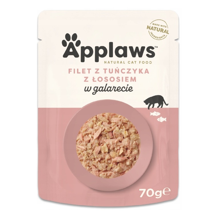 APPLAWS Cat Tuna MIX in broth and jelly - mokré krmivo pro kočky - 10x70g - foto 1