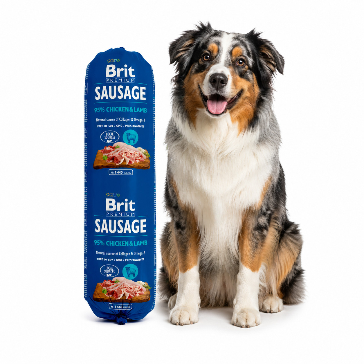 BRIT Premium Sausage Kuře a jehněčí - mokré krmivo pro psa - 800g - foto 2
