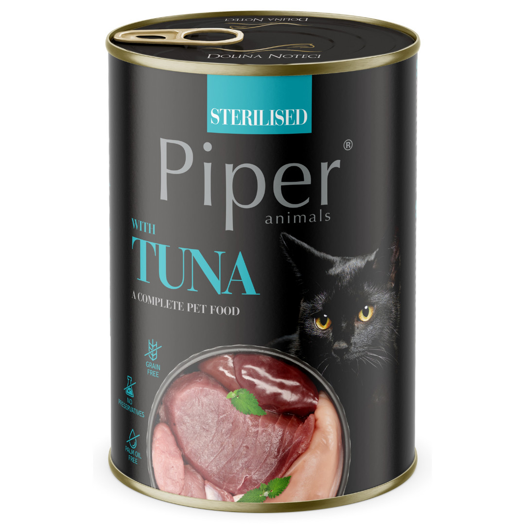 DOLINA NOTECI Piper Sterilised with tuna - mokré krmivo pro kočky - 400g - foto 1
