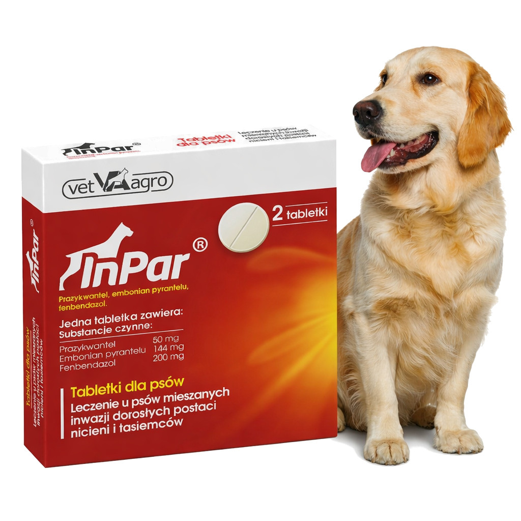 VETAGRO InPar - odčervovací tableta pro psy - 2 ks - foto 2