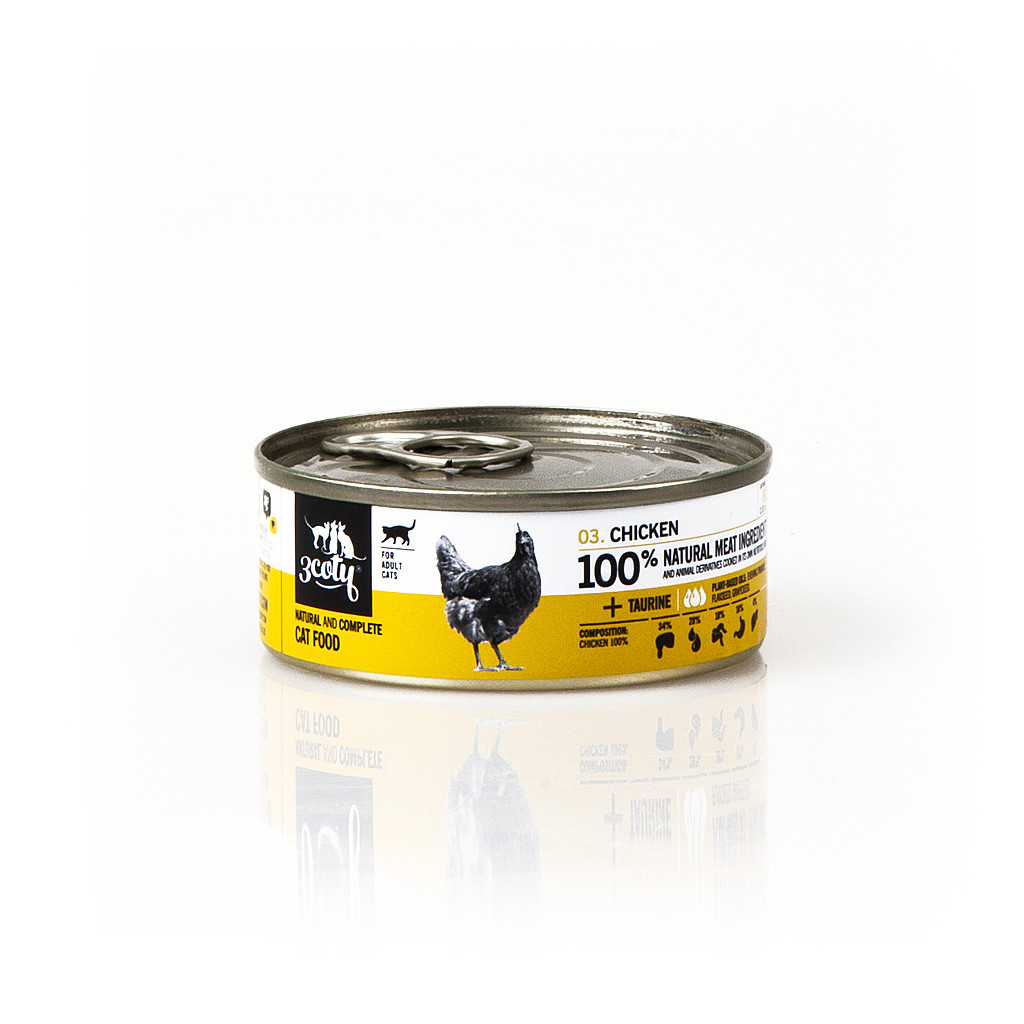 3COTY Chicken - mokré krmivo pro kočky - 12x80g - foto 1