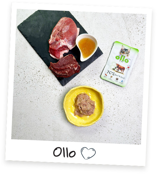 OLLO Cat No. 8 Beef and duck - mokré krmivo pro kočky - 85g - foto 2