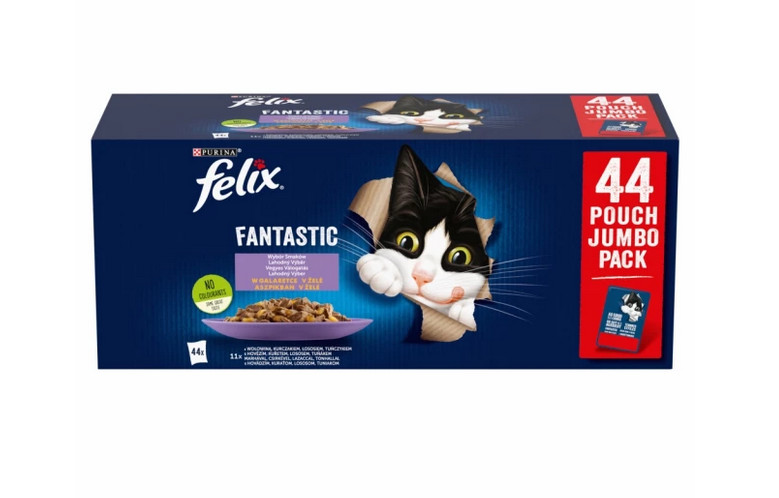 PURINA Felix Fantastic Mix in jelly - mokré krmivo pro kočky - 44 x 85g - foto 1