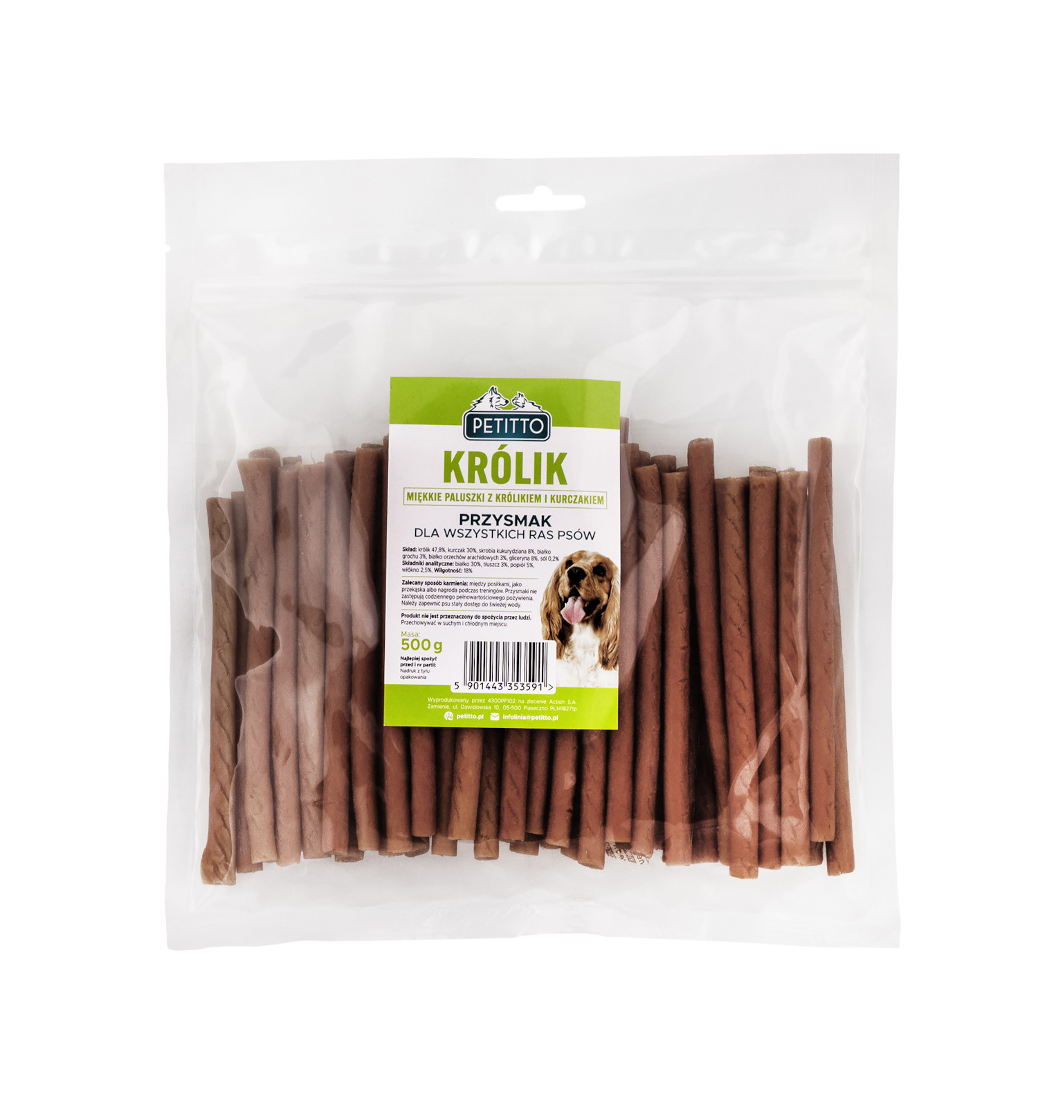 PETITTO Soft rabbit fingers - pamlsek pro psa - 500g - foto 3