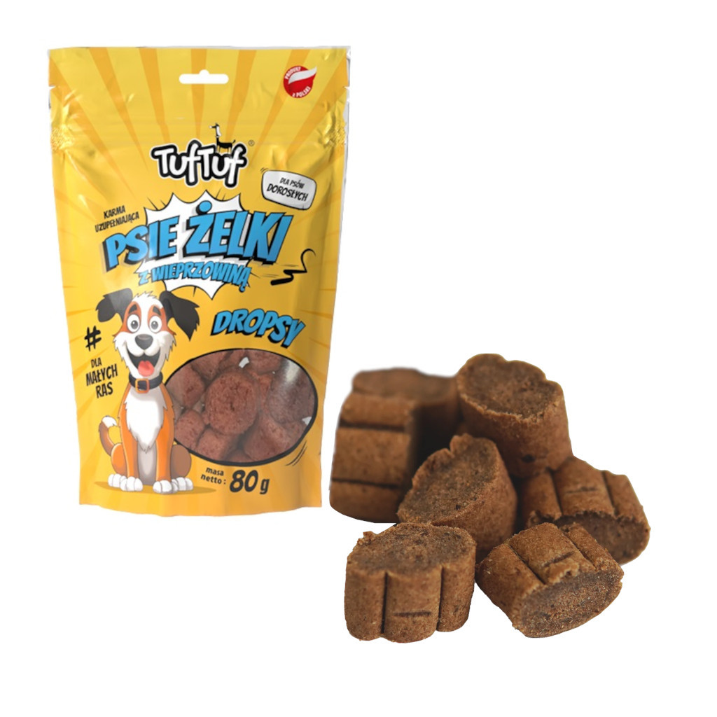 TUF TUF Dog Jelly - kapky MIX 3 příchutě - pamlsek pro psy - 12x80g - foto 4