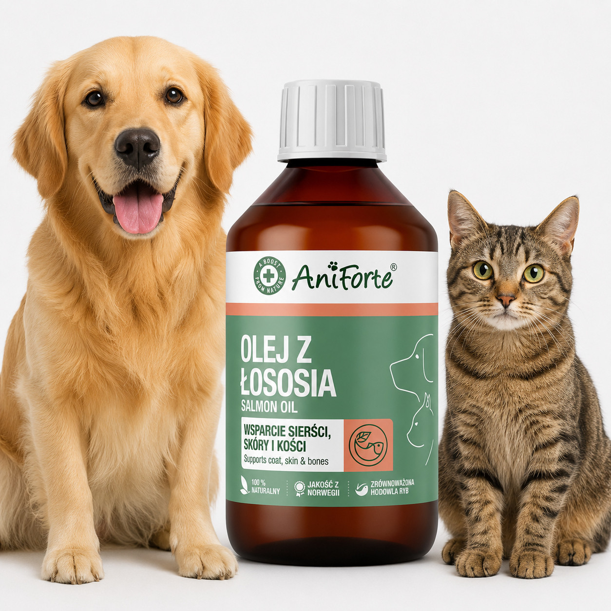 ANIFORTE Salmon oil - doplňky stravy pro psy a kočky - 250ml - foto 3