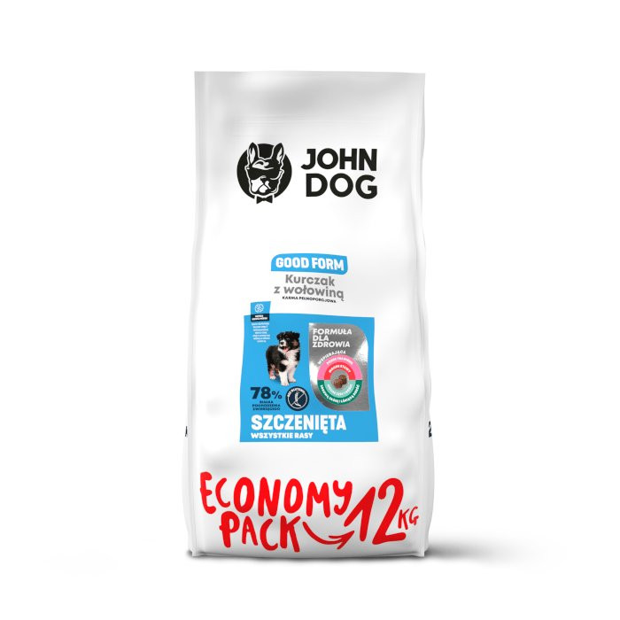 JOHN DOG Good Form Puppy Chicken with beef - suché krmivo pro psy - 12 kg - foto 1