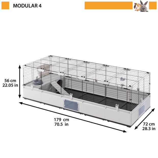 FERPLAST Modular 4 - klec pro králíka a morče domácí - 179 x 72 x 56cm - foto 2